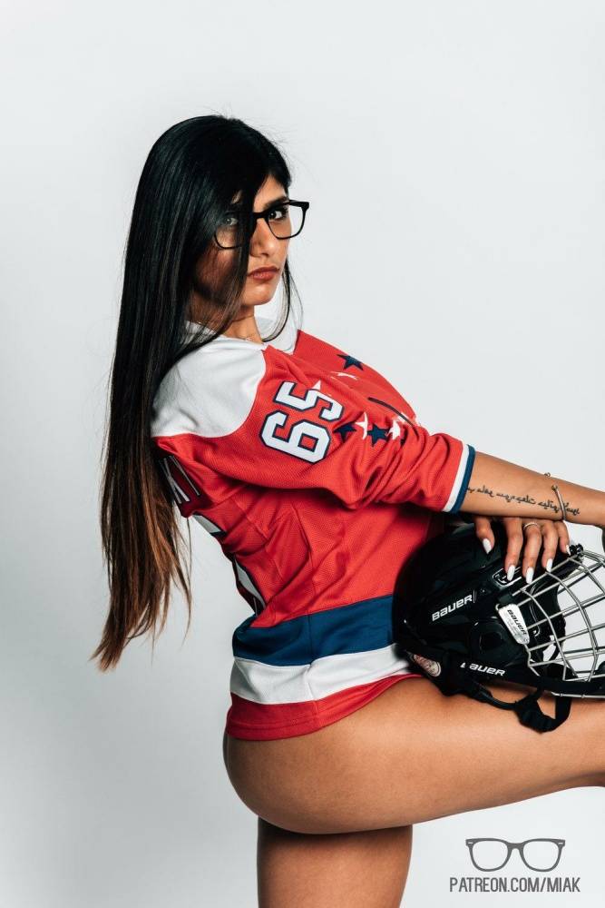 Mia Khalifa Sexy Hockey Jersey Photoshoot Set Leaked - #10