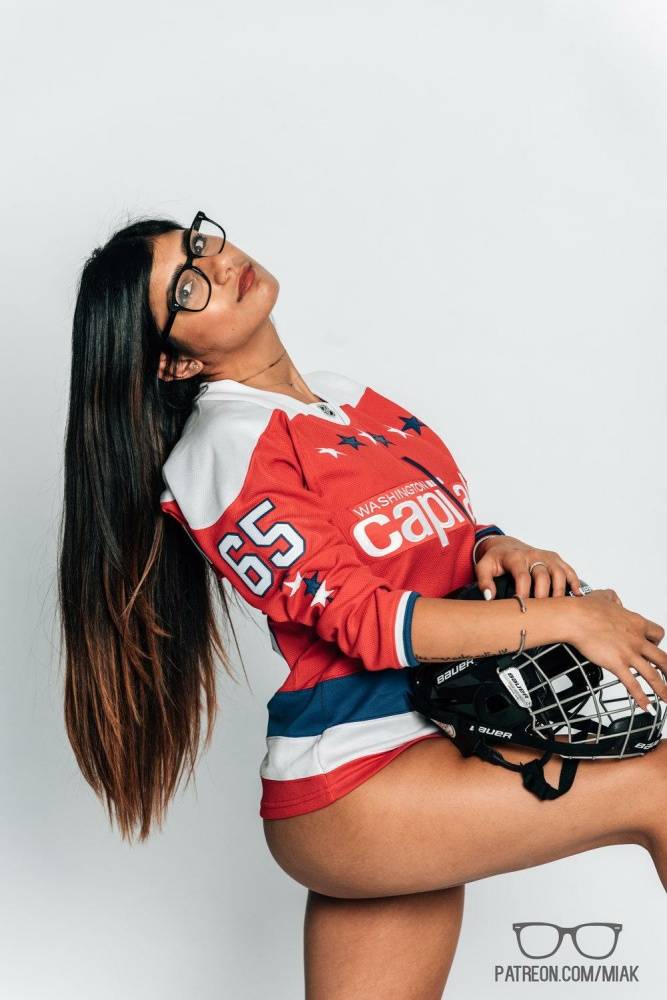 Mia Khalifa Sexy Hockey Jersey Photoshoot Set Leaked - #2