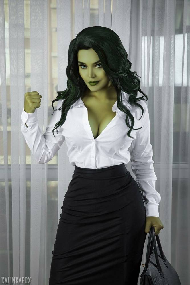 Kalinka Fox Nude She-Hulk Cosplay Patreon Set Leaked - #15