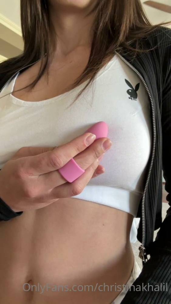Christina Khalil See Through Wet Nipple Strip Onlyfans Video Leaked - #9