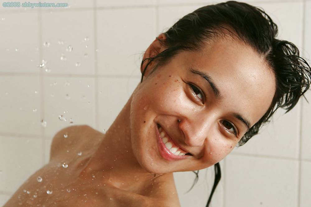Beautiful brunette amateur Toni B touching herself in the shower - #15