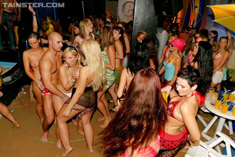 Lecherous ladies in bikinis have some groupsex fun at the wild party - #5