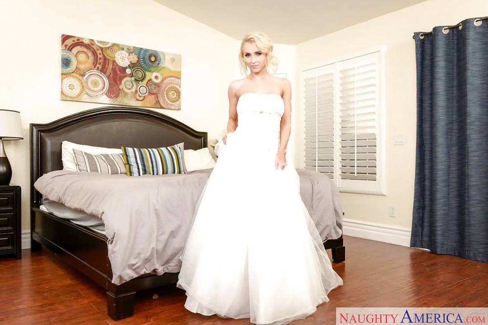 Stocking clad pornstar Alix Lynx sheds wedding dress for babe photo shoot - #6