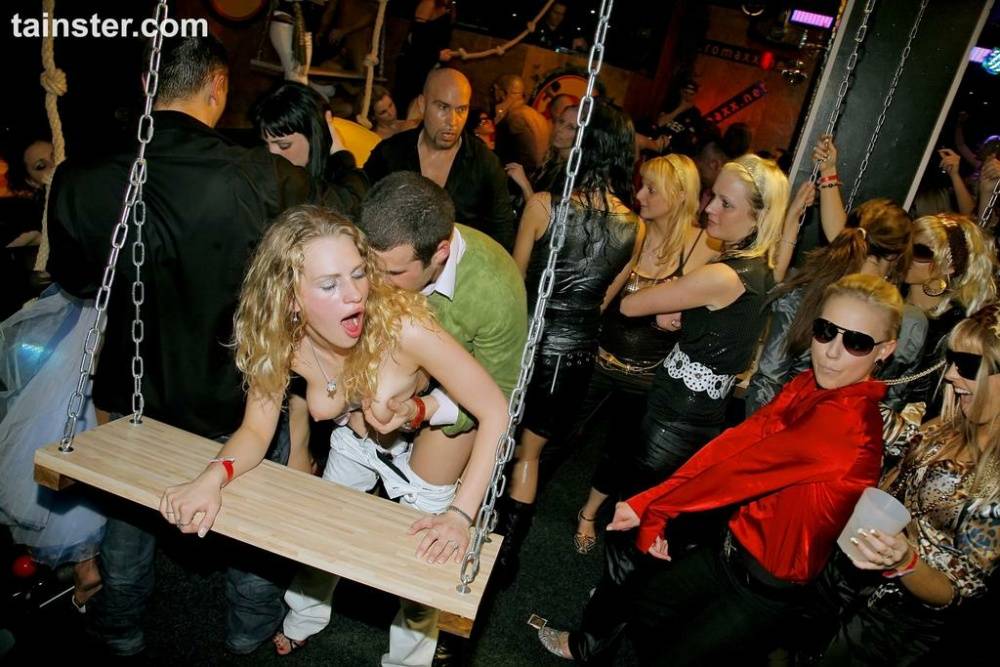 Clubbing females rock the night club with an evening of group sex fucking - #14