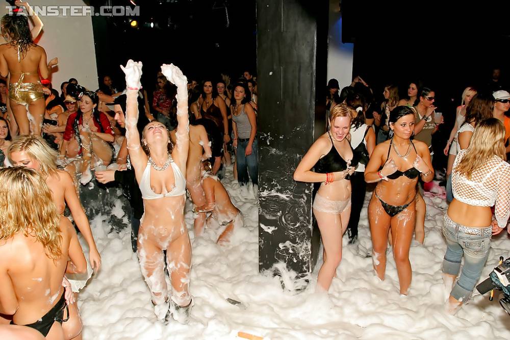 Cock hungry babes getting pounded hardcore at the wild foam sex party - #14