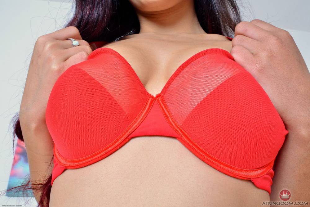 Latina amateur Maya Bijou slips off her lingerie to display her pink pussy - #11