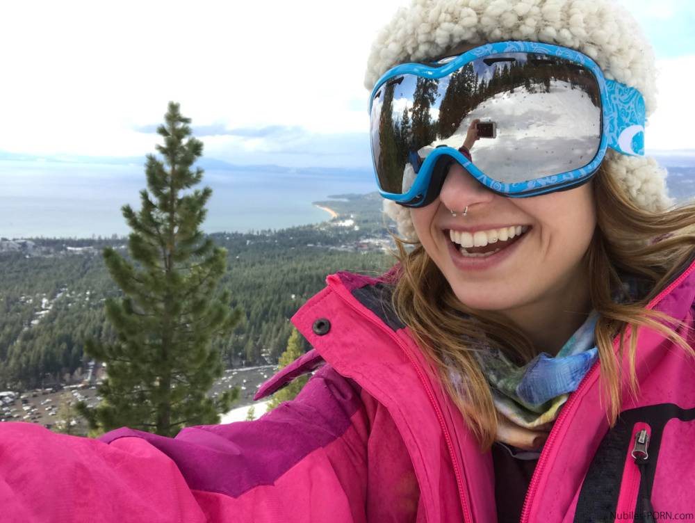 Clothed teens Kristen Scott & Sierra Nicole don ski masks while snowboarding - #11