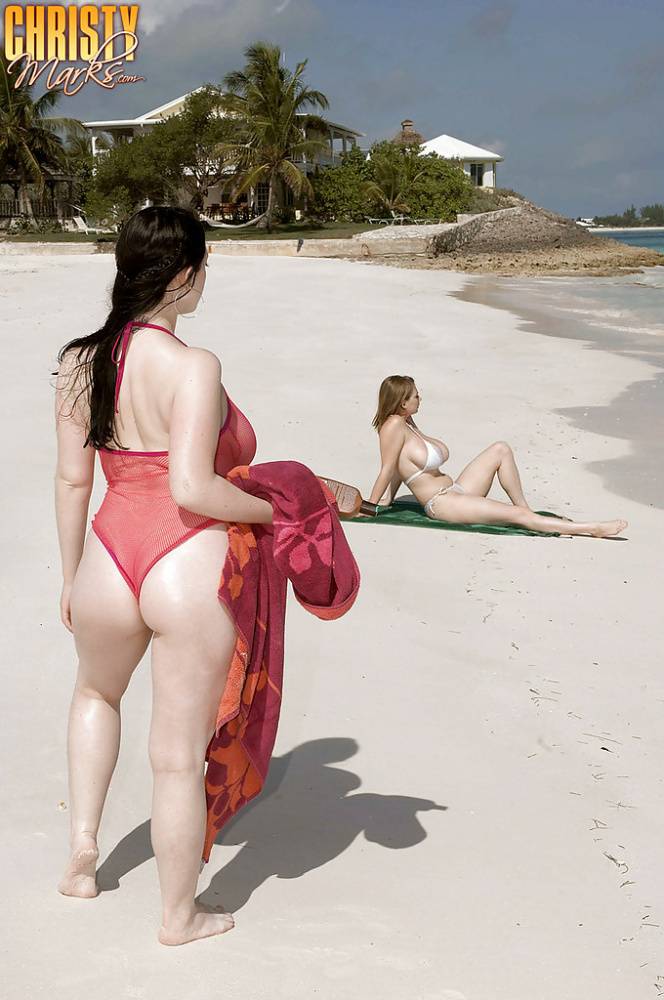 Fervent lesbians stripping nude and playing with dildos on the beach - #4