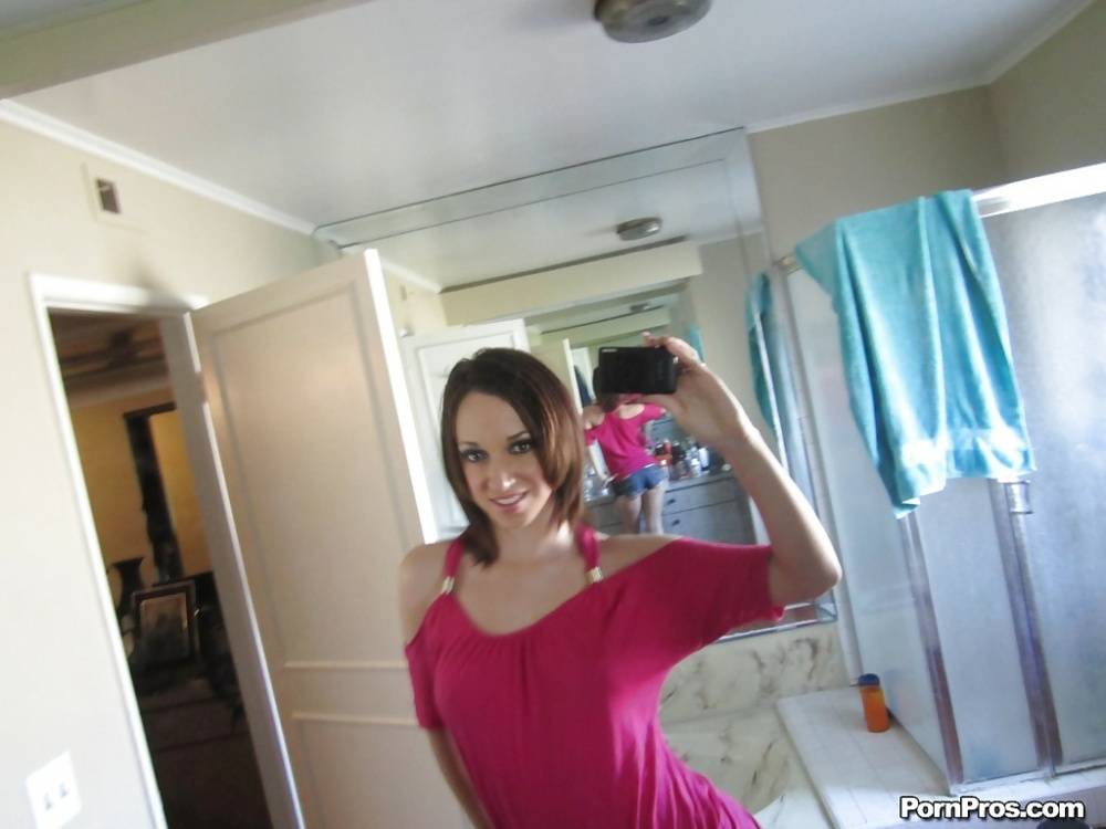 Cute ex-gf Jada Stevens taking mirror selfies of her big natural boobs - #6