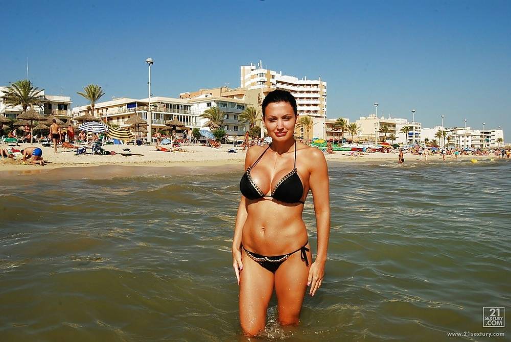 Fabulous Aletta Ocean poses outdoor on the beach in bikini - #12