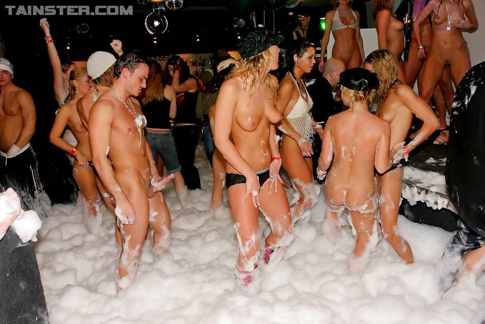 Lascivious babes and boys going crazy at the hardcore foam sex party - #9