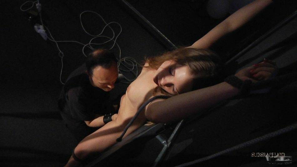 Hot young slut bound naked and forced to deepthroat in harsh BDSM session - #7