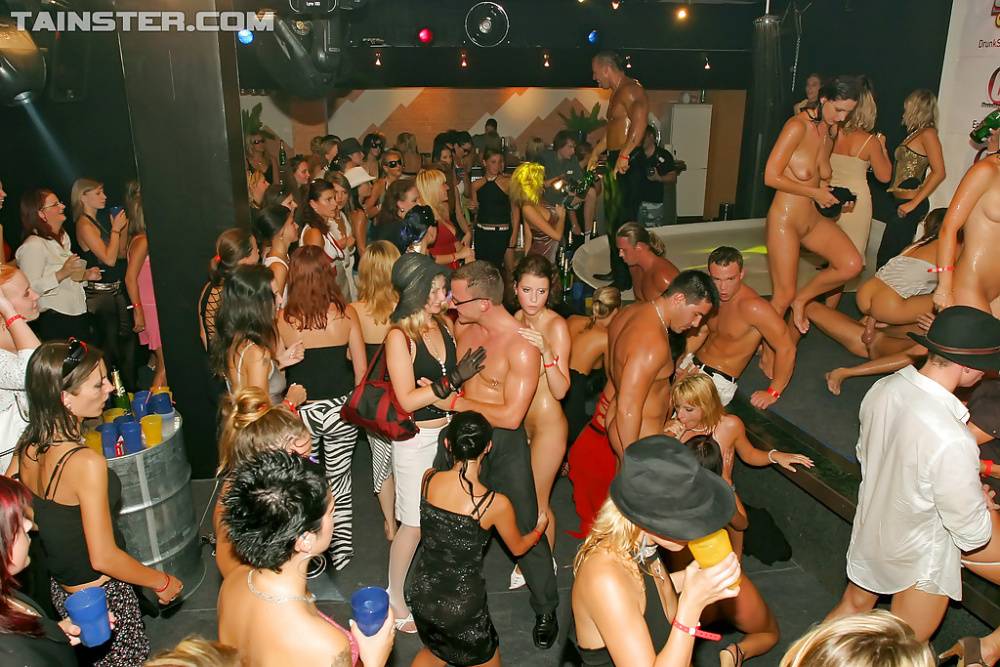 Raunchy ladies have a fervent sex orgy with horny lads at the drunk party - #15
