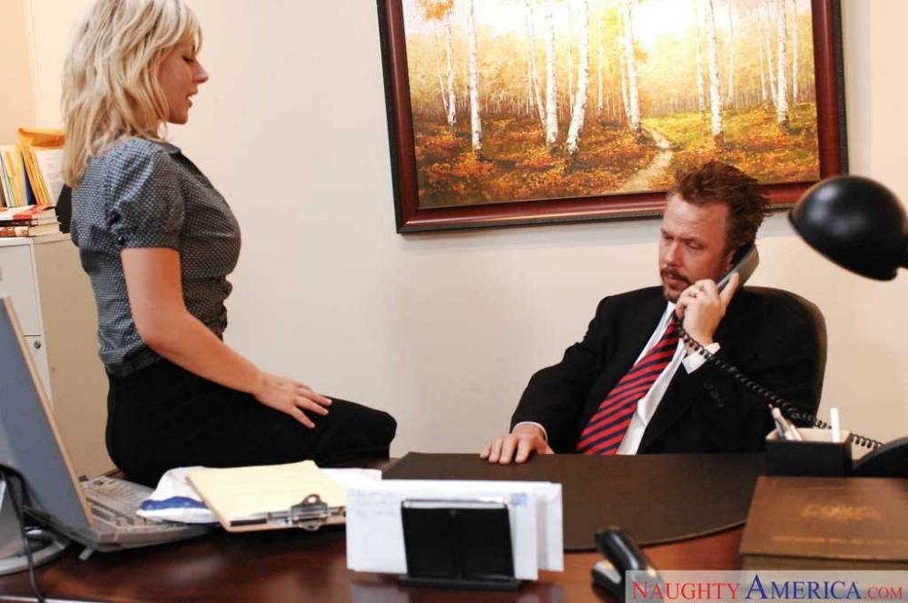 Blonde secretary Velicity Von seduces her boss for sex in his office - #3