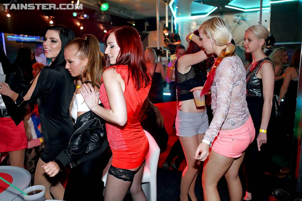 Lusty european chicks have some lesbian humping fun at the wild party - #8
