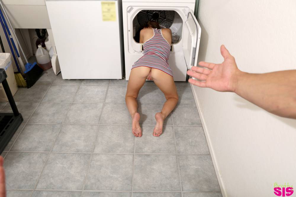 Hardcore slut Nina Nirvana gets banged by the repair guy in the laundry room - #8