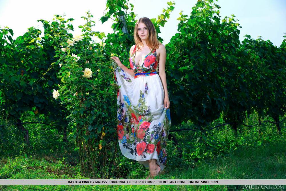 Big titted teen Dakota Pink gets naked amid a backdrop of lush greenery - #10