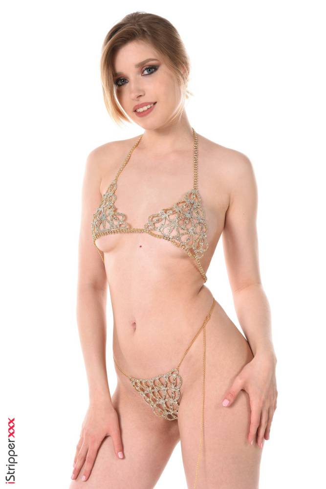 Long legged beauty Freya Mayer slips off a robe and bikini before masturbating - #12
