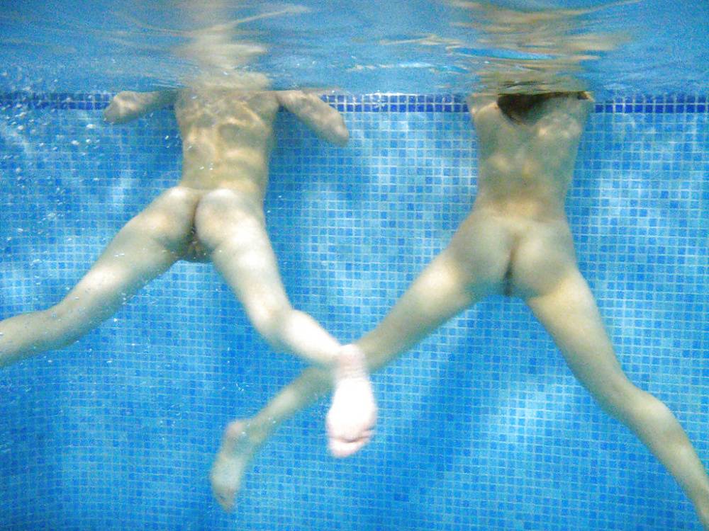 Nasty teenage chicks have some fun in the pool using their sex toys - #9