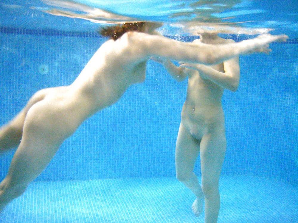 Nasty teenage chicks have some fun in the pool using their sex toys - #7