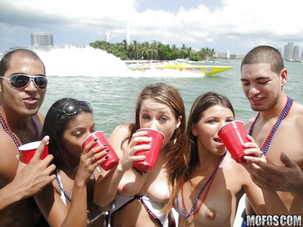 Filthy hotties get nailed hardcore at the boat tour party - #5
