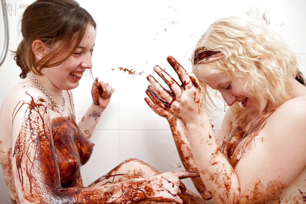 Wild food fetish sex in shower between lesbians Crystal S and Elsbeth - #3