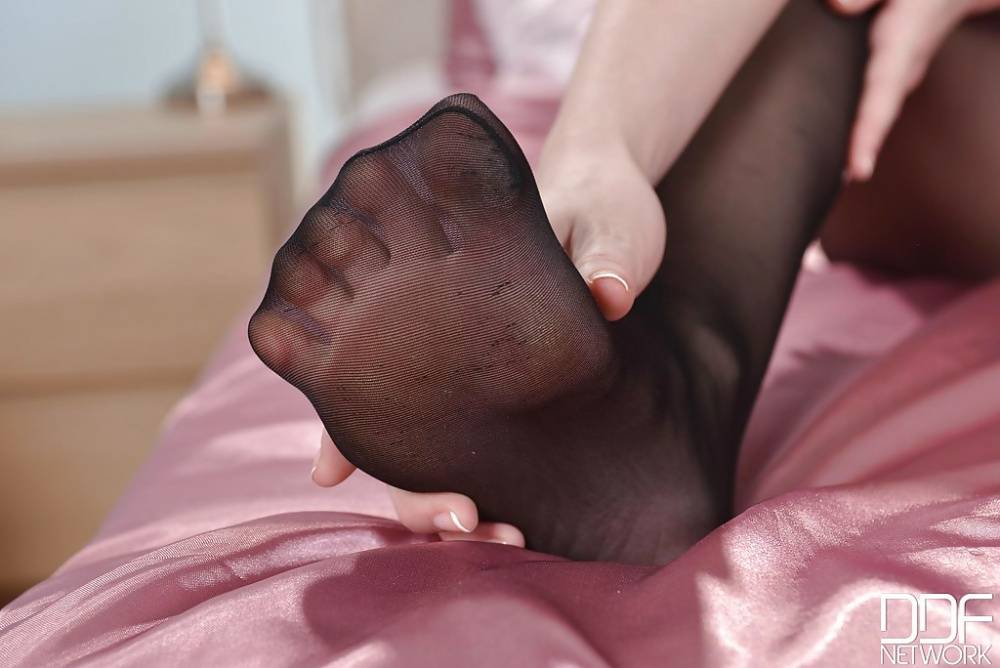 Brookie G. is having a strong foot fetish and is enjoying her pantyhose - #16