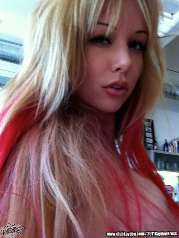 Hot MILF Kayden Kross takes selfies of her big boobs and erect nipples - #11