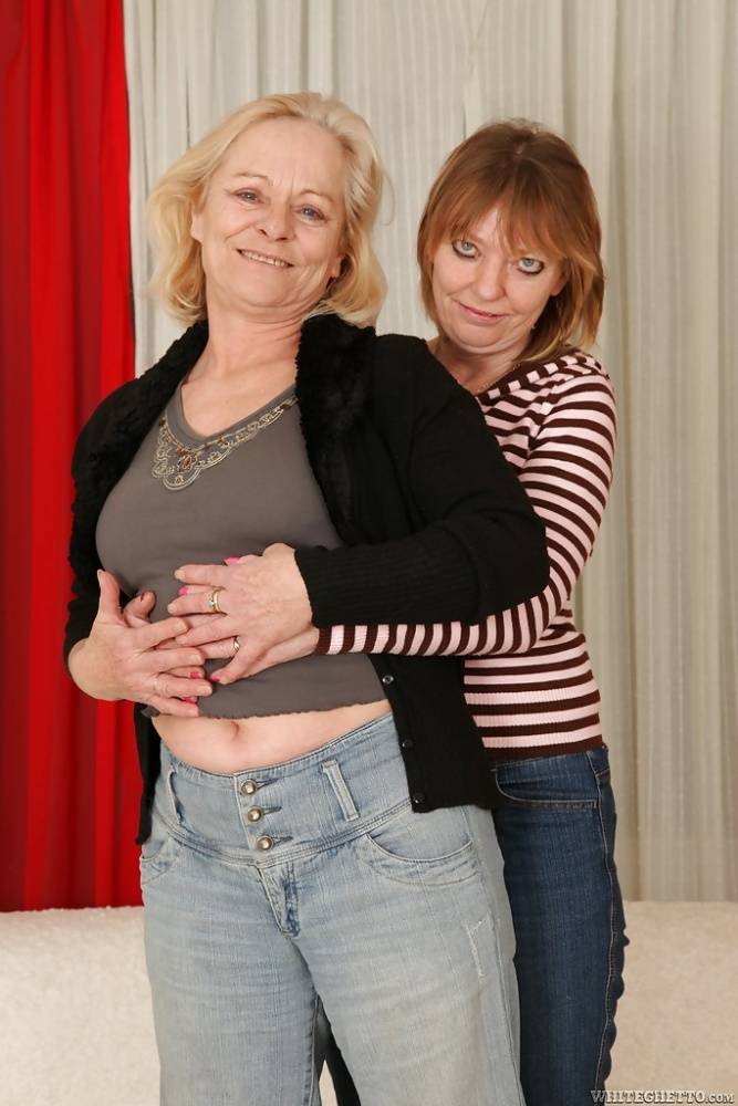 Spicy grannies Sara D and Jane C are showing their big tits! - #5