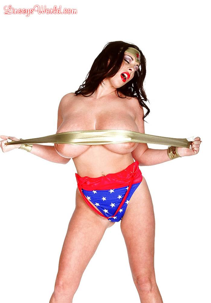 European MILF Linsey Dawn McKenzie ripping off Wonder Woman - #13