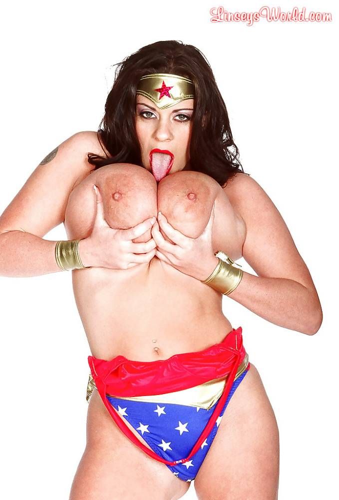 European MILF Linsey Dawn McKenzie ripping off Wonder Woman - #12