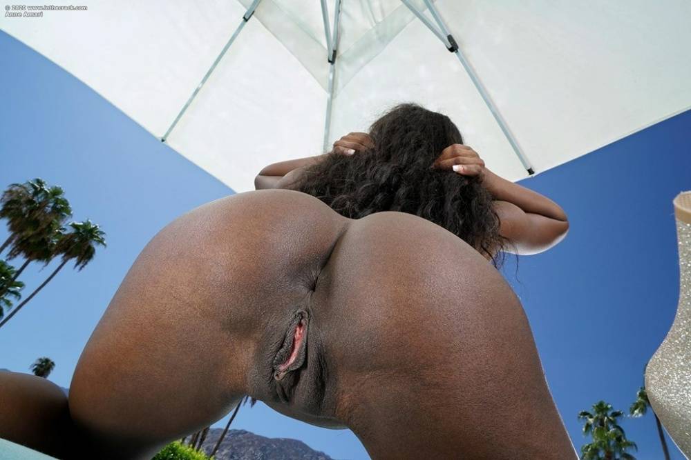 Black teen Anne Amari removes a bikini before showing her pink pussy - #10