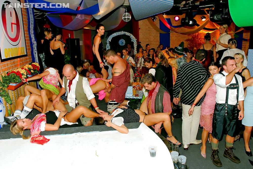 Wooing european MILFs enjoy a wild sex orgy at the night club party - #2