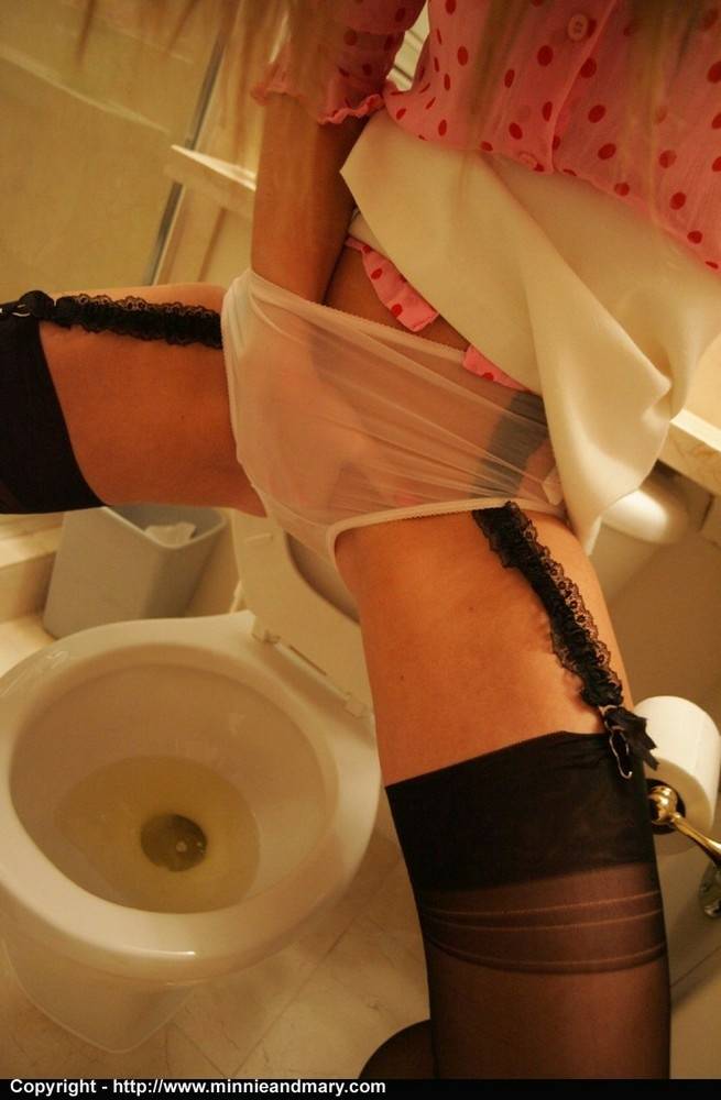 Clothed amateurs hold their pee as long as they can before taking a piss - #3