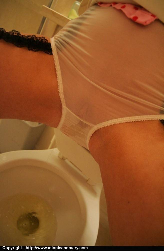 Clothed amateurs hold their pee as long as they can before taking a piss - #9
