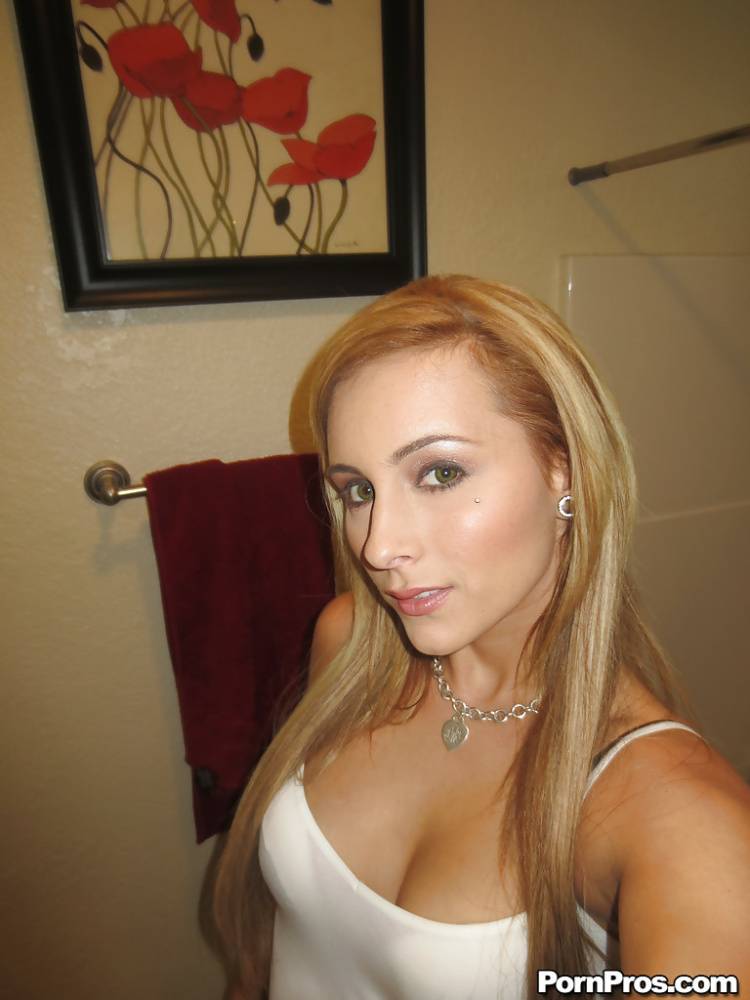 Beautiful blonde slut Nikki loves self shot undressing - #12