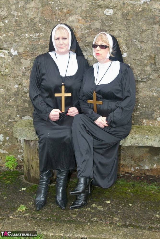 Naughty nun Speedy Bee and a Sister have a threesome with the Friar - #16