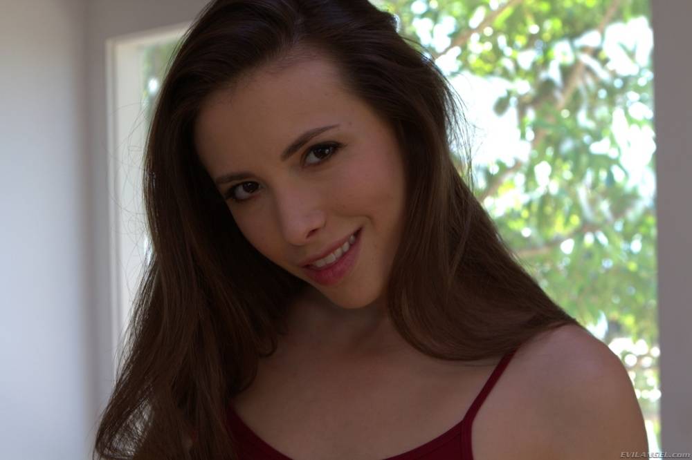 Solo girl Casey Calvert shows off her sexy ass in and out of red panties - #2