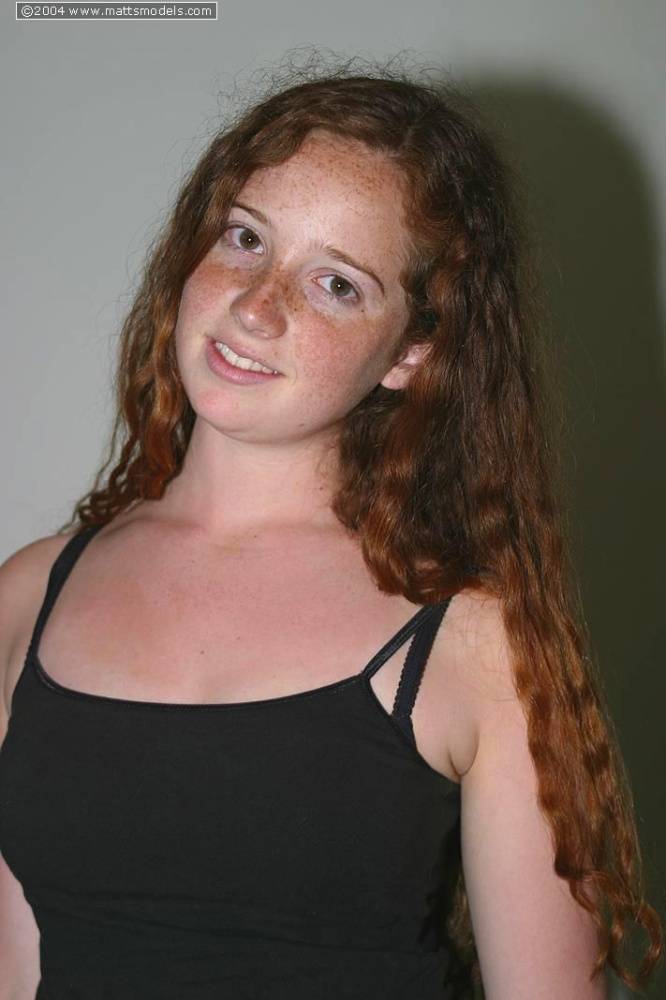 Redhead with freckles and big tits parts her natural pussy after getting naked - #16