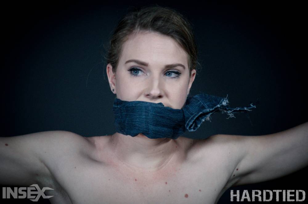 White girl Ashley Lane endures humiliating bondage session in the woods - #11