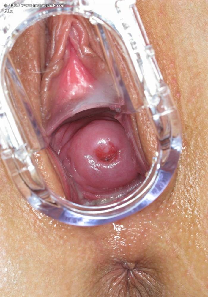 Hot slut Mia in sheer panties masturbating with vibrator & speculum insertion - #9
