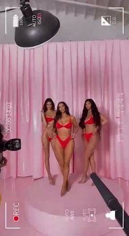 Kim Kardashian Lingerie Skims Photoshoot BTS Video Leaked - #8
