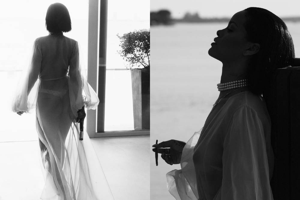 Rihanna Bikini Sheer Robe Nip Slip Photos Leaked - #14