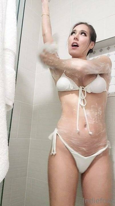 Indiefoxx Striptease Wet Bikini Shower Onlyfans Video Leaked - #16