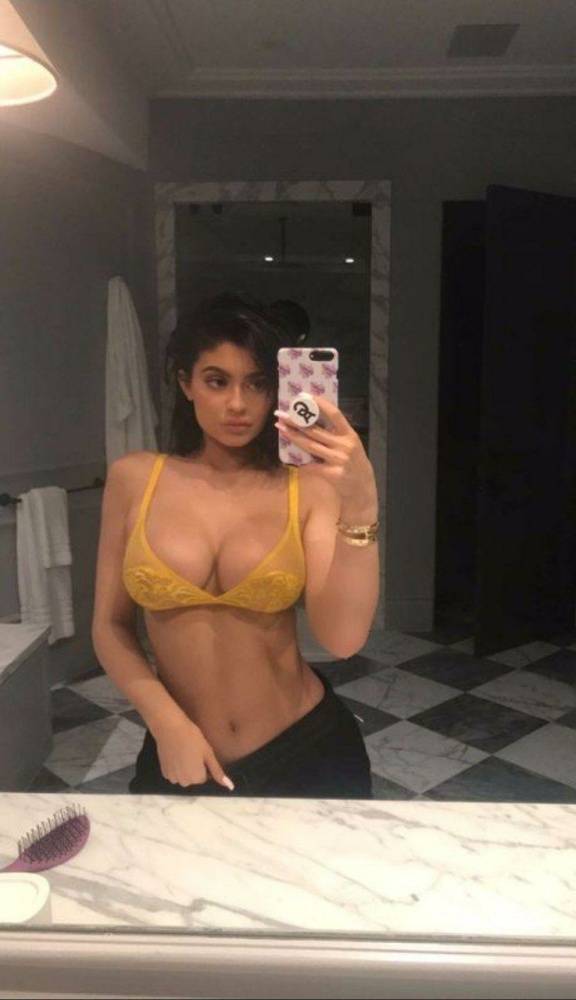 Kylie Jenner Sheer See Through Lingerie Nip Slip Set Leaked - #1