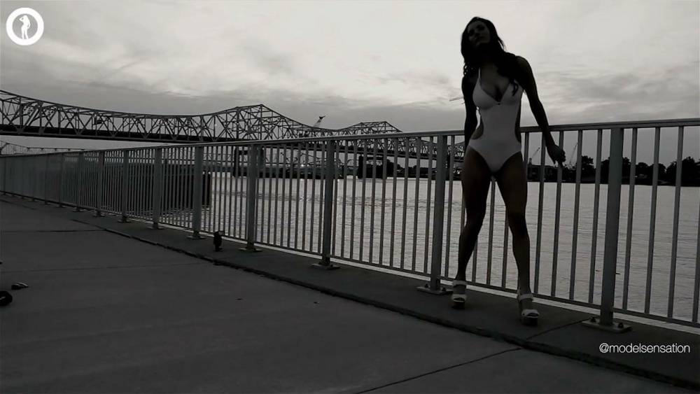 Erin Olash White Swimsuit Photoshoot BTS Video Leaked - #2