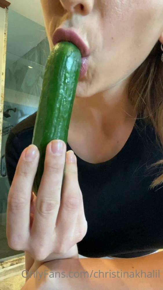 Christina Khalil Cucumber Blowjob Onlyfans Video Leaked - #2