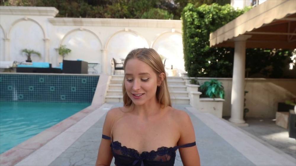 Caroline Zalog Backyard Mansion Try On Onlyfans Video - #1