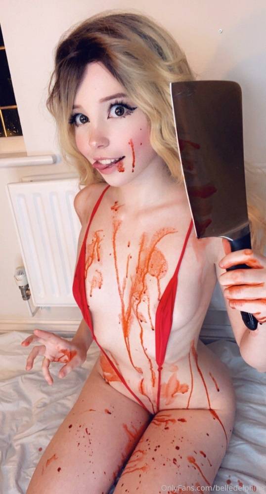 Belle Delphine Nude Red Slingshot Bikini Onlyfans Set Leaked - #5