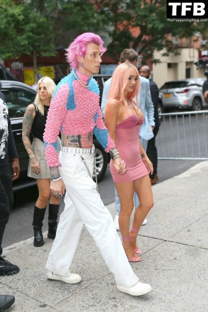 Megan Fox & Machine Gun Kelly Match in Barbie Pink as They Step Out For Dinner in NYC - #6